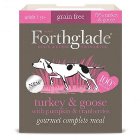 Forthglade Adult GF Gourmet Comp Turkey & Goose 395g (Pack of 7)