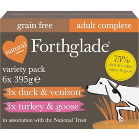 Forthglade Adult Grain Free Multicase Gourmet Turkey Duck 6 x 395g