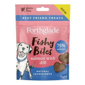 Forthglade Fishy Bites - Salmon with Dill 70g (Pack of 10)