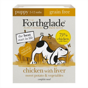 Forthglade Grain Free Chicken Liver & Veg Complete Puppy 395g x 18