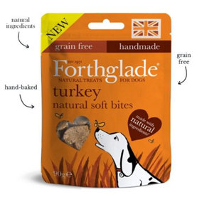 Forthglade Hand Baked GF Treats Turkey With Botanicals 90g (Pack of 8)