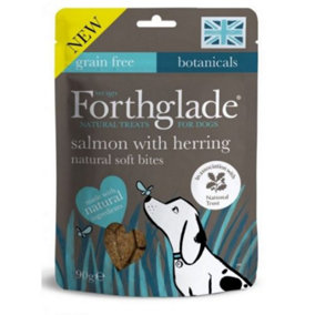 Forthglade Soft Bite GF Mini Treats Salmon Herring 90g (Pack of 8)