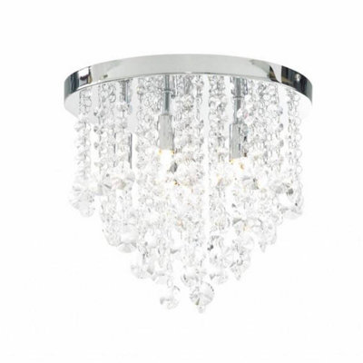 Forum Spa SPA-24870-CHR Celeste 6 Light Flush Ceiling Light - Chrome (5419)