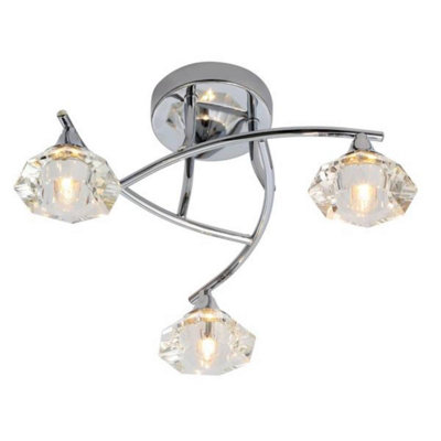 Forum Spa SPA-28326-CHR Reena 3 Light Ceiling Fitting (5417)