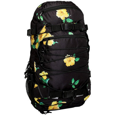 Forvert Louis Allover Backpack Black/Hibiscus