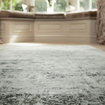 Fossil/Cloud Handmade , Traditional Abstract , Floral Rug Easy to clean Living Room and Bedroom-160cm X 230cm