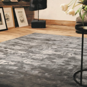 Fossil Plain Luxurious , Modern Rug Easy to clean Living Room and Bedroom-120cm X 170cm