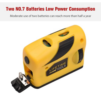 Four-in-One Portable Laser Level: High Precision Line Device with Double Bubble and Low Power Consumption