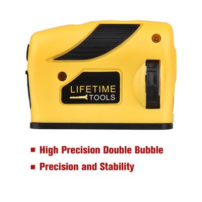Four-in-One Portable Laser Level: High Precision Line Device with Double Bubble and Low Power Consumption