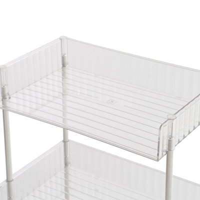 Four-layer Transparent Opening Rolling Storage Rack 39cm W x 24.7cm D x ...