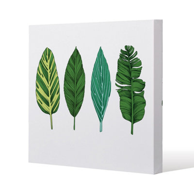 Four Leaves (Canvas Print) / 101 x 101 x 4cm | DIY at B&amp;Q