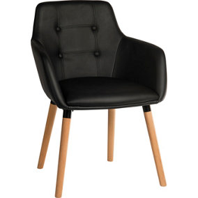 Four Legged Chair in a Wipe Clean Black finish