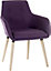 Four Legged Chair in Soft Brushed Plum Fabric