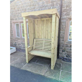 Four Seasons 2 Seater Arbour - Timber - L85 x W120 x H205 cm - Minimal Assembly Required