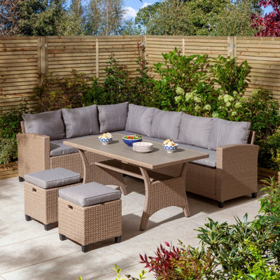 8 seater cheap garden corner sofa