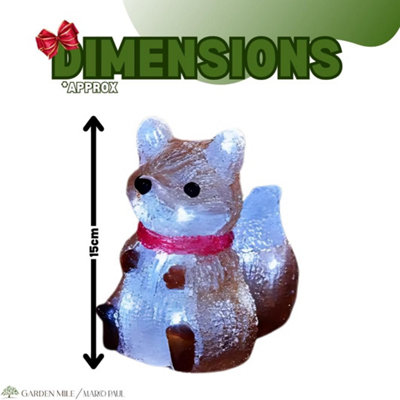 Fox Christmas Lights - Novelty LED Light Up Weatherproof Durable