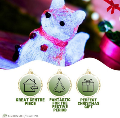 Fox Christmas Lights Novelty LED Light Up Weatherproof Durable
