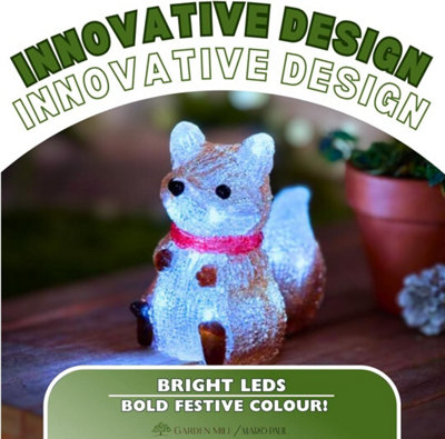 Fox Christmas Lights - Novelty LED Light Up Weatherproof Durable - 6