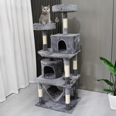 Cat scratching sale post with hammock