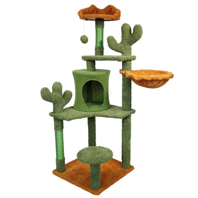 FoxHunter Cactus Cat Tree Green 012