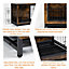 FoxHunter Vintage Brown Wooden Dog Cage Crate Pet Kennel Table Top Cabin Easy Clean Small