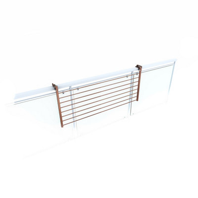 Foxydry Duo 118 cm Corten, Balcony clothes dryer, weatherproof outdoor ...