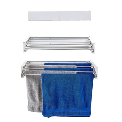 Foxydry Hide 71 cm White, Compact Wall-Mounted Laundry Drying System for Small Spaces