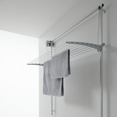 Foxydry Wall 108 cm Grey, Space-Saving Wall Dryer, Vertical Clothes ...