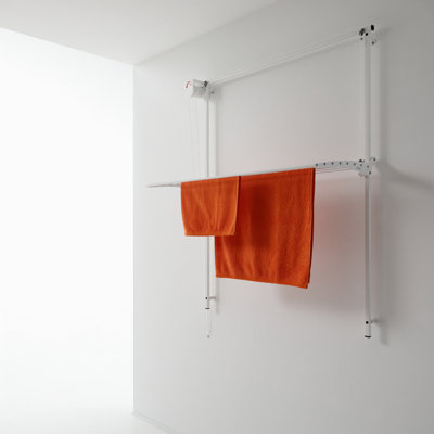 Foxydry Wall 88 cm White, Vertical Clothes Drying Rack, Space-saving ...