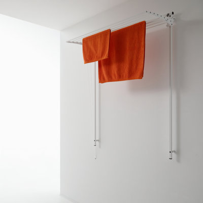 Foxydry Wall 88 cm White, Vertical Clothes Drying Rack, Space-saving ...
