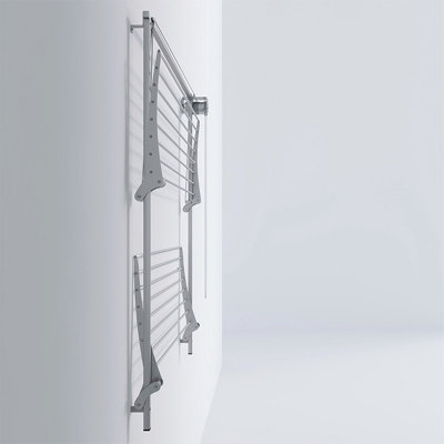 Foxydry Wall Plus 88 cm Grey, Wall-Mounted Clothes Airer, Vertical ...