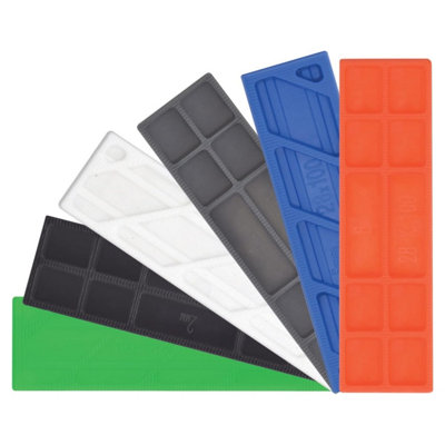 FP28 Mix Glazing Flat Shims for DIY & Construction - Plastic Frame Packers for Window, Door & Glass Fitting (28 x 100, 100 pcs)