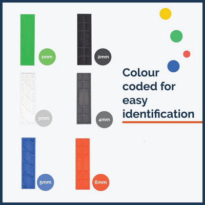 FP28 Mix Glazing Flat Shims for DIY & Construction - Plastic Frame Packers for Window, Door & Glass Fitting (28 x 100, 100 pcs)