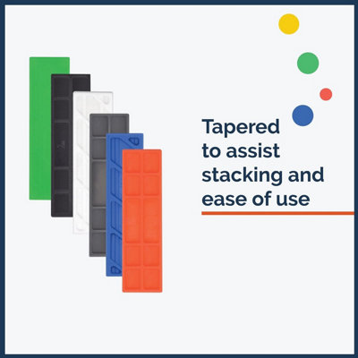 FP28 Mix Glazing Flat Shims for DIY & Construction - Plastic Frame Packers for Window, Door & Glass Fitting (28 x 100, 100 pcs)