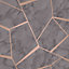 Fractal Geometric Marble Wallpaper Charcoal Grey and Copper - Fine Decor FD42266