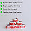 Fragile Tape - Standard Size 48mm x 66m, Secure Adhesion for Packing Boxes - Versatile, Strong & Value-Packed - Pack of 24 Rolls