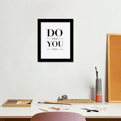 Framed Do What You Love Framed Art Room Decor Gifts for Girls Peel and Stick