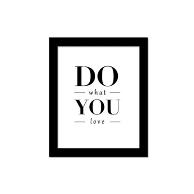 Framed Do What You Love Framed Art Room Decor Gifts for Girls Peel and Stick - 5