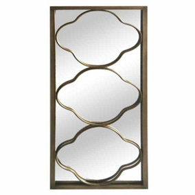 Framed Mirror - Glass/Iron - L40 x W2 x H100 cm - Gold