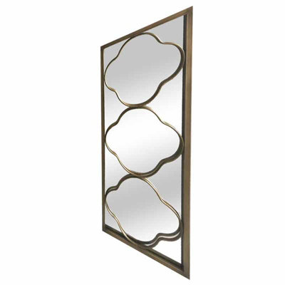 Framed Mirror - Glass/Iron - L40 x W2 x H100 cm - Gold