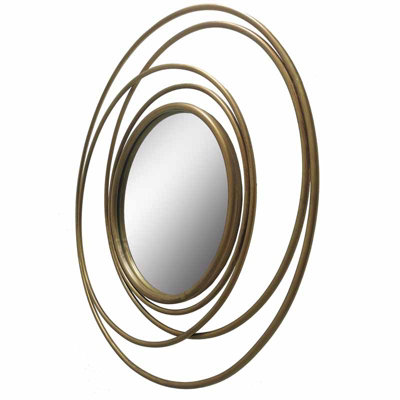 Framed Mirror - Glass/Iron - L68 x W6 x H68 cm - Satin Gold