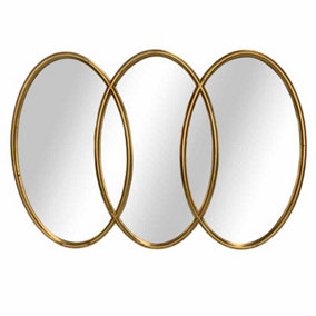 Framed Mirror - Glass - L121 x W3 x H81 cm - Gold
