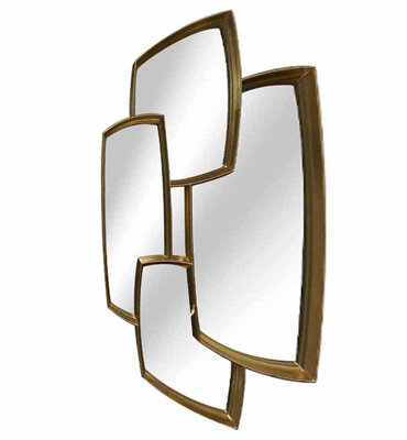 Framed Mirror - Wood/Glass - L70 x W5 x H50 cm - Gold