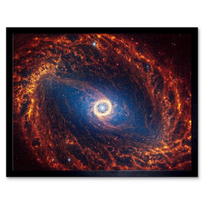 Framed Wall Art NASA James Webb Telescope Spiral Galaxy NGC 1512 ...