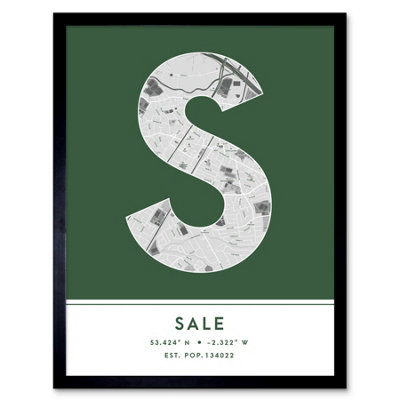 Framed Wall Art Sale England United Kingdom City Map Modern Typography ...