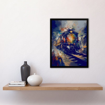 Framed Wall Art The Orient Express Railway Train Painting Steam ...