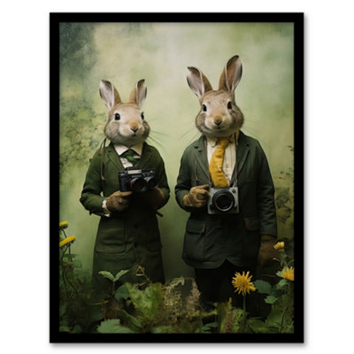 Framed Wall Art Woodland Portrait Rabbit Paparazzi Wildlife ...