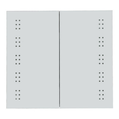 Frameless Double Door LED Mirrored Bathroom Cabinet W 650mm x H 600mm