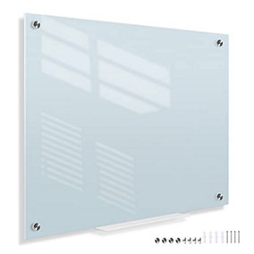 Frameless Glass White Board non magnetic 45cm x 60cm Dry Wipe Dry Erase White