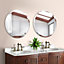 Frameless Round Wall Mounted Mirror Frameless Bathroom Living Room A Must have Mirror Home Decor (80x80 cm)